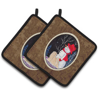 "Caroline's Treasures Lhasa Apso Pair of Pot Holders SS8644PTHD, 7.5HX7.5W, Multicolor"