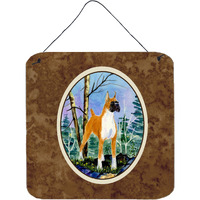 "Caroline's Treasures SS8650DS66 Boxer Aluminum Metal Wall or Door Hanging Prints, 6 x 6"", Multicolor"