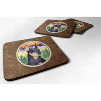 "Caroline's Treasures SS8658FC Doberman Foam Coasters (Set of 4), 3.5"" H x 3.5"" W, Multicolor"