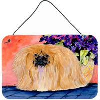 "Caroline's Treasures Pekingese Indoor Aluminum Metal Wall or Door Hanging Prints, 8 x 12"", Multicolor"