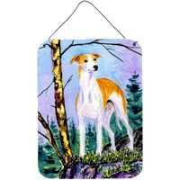 "Caroline's Treasures SS8662DS1216 Whippet Aluminium Metal Wall or Door Hanging Prints, 16"" x 12"", Multicolor"