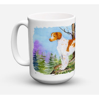 "Caroline's Treasures SS8663CM15 Setter Dishwasher Safe Microwavable Ceramic Coffee Mug, 15 oz, Multicolor"