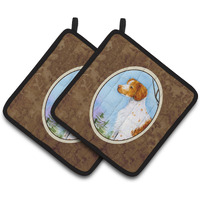 "Caroline's Treasures Setter Pair of Pot Holders SS8663PTHD, 7.5HX7.5W, Multicolor"
