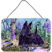 "Caroline's Treasures SS8666DS812 Scottish Terrier Indoor Aluminum Metal Wall or Door Hanging Prints, 8 x 12"", Multicolor"