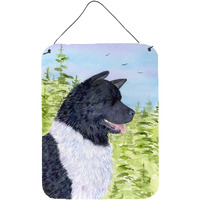 "Caroline's Treasures SS8670DS1216 Akita Aluminium Metal Wall or Door Hanging Prints, 16"" x 12"", Multicolor"