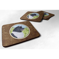 "Caroline's Treasures SS8670FC Akita Foam Coasters (Set of 4), 3.5"" H x 3.5"" W, Multicolor"