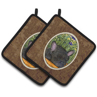 "Caroline's Treasures French Bulldog Pair of Pot Holders SS8674PTHD, 7.5HX7.5W, Multicolor"