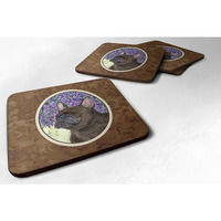 "Caroline's Treasures SS8676FC French Bulldog Foam Coasters (Set of 4), 3.5"" H x 3.5"" W, Multicolor"