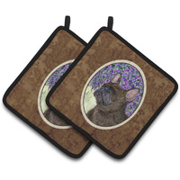 "Caroline's Treasures French Bulldog Pair of Pot Holders SS8676PTHD, 7.5HX7.5W, Multicolor"