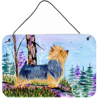 "Caroline's Treasures SS8678DS812 Norwich Terrier Indoor Aluminum Metal Wall or Door Hanging Prints, 8 x 12"", Multicolor"