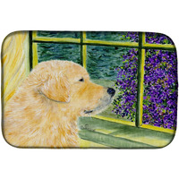 "Caroline's Treasures Golden Retriever Dish Drying Mat, 14"" x 21"", Multicolor"