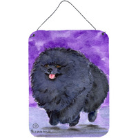 "Caroline's Treasures SS8686DS1216 Pomeranian Aluminium Metal Wall or Door Hanging Prints, 16"" x 12"", Multicolor"