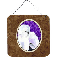 "Caroline's Treasures SS8692DS66 Bichon Frise Aluminum Metal Wall or Door Hanging Prints, 6 x 6"", Multicolor"