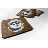 "Caroline's Treasures SS8695FC Klee Kai Foam Coasters (Set of 4), 3.5"" H x 3.5"" W, Multicolor"