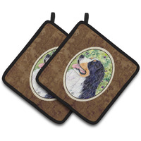 "Caroline's Treasures Bernese Mountain Dog Pair of Pot Holders SS8706PTHD, 7.5HX7.5W, Multicolor"