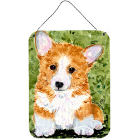 "Caroline's Treasures Corgi Aluminium Metal Door Hanging Prints wall-decor, 16"" x 12"", Multicolor"