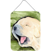 "Caroline's Treasures SS8717DS1216 Golden Retriever Aluminium Metal Wall or Door Hanging Prints, 16"" x 12"", Multicolor"