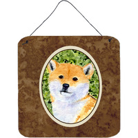 "Caroline's Treasures SS8719DS66 Shiba Inu Aluminum Metal Wall or Door Hanging Prints, 6 x 6"", Multicolor"