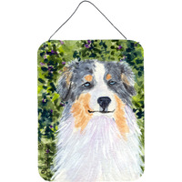"Caroline's Treasures SS8731DS1216 Australian Shepherd Aluminium Metal Wall or Door Hanging Prints, 16"" x 12"", Multicolor"