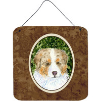 "Caroline's Treasures SS8732DS66 Australian Shepherd Aluminum Metal Wall or Door Hanging Prints, 6 x 6"", Multicolor"