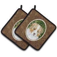 "Caroline's Treasures Australian Shepherd Pair of Pot Holders SS8732PTHD, 7.5HX7.5W, Multicolor"