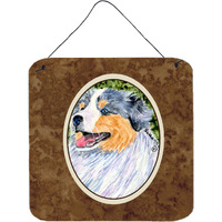 "Caroline's Treasures SS8736DS66 Australian Shepherd Aluminum Metal Wall or Door Hanging Prints, 6 x 6"", Multicolor"