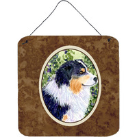 "Caroline's Treasures SS8737DS66 Australian Shepherd Aluminum Metal Wall or Door Hanging Prints, 6 x 6"", Multicolor"