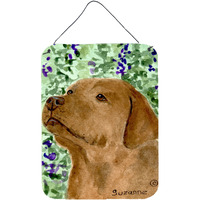 "Caroline's Treasures SS8743DS1216 Labrador Aluminium Metal Wall or Door Hanging Prints, 16"" x 12"", Multicolor"