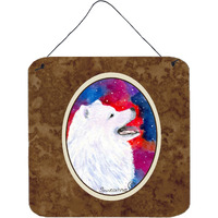 "Caroline's Treasures SS8752DS66 Samoyed Aluminum Metal Wall or Door Hanging Prints, 6 x 6"", Multicolor"