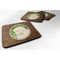 "Caroline's Treasures SS8757FC Golden Retriever Foam Coasters (Set of 4), 3.5"" H x 3.5"" W, Multicolor"