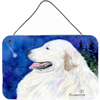 "Caroline's Treasures SS8774DS812 Great Pyrenees Indoor Aluminum Metal Wall or Door Hanging Prints, 8 x 12"", Multicolor"