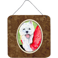 "Caroline's Treasures SS8784DS66 Westie Aluminum Metal Wall or Door Hanging Prints, 6 x 6"", Multicolor"