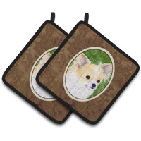 "Caroline's Treasures Chihuahua Pair of Pot Holders SS8788PTHD, 7.5HX7.5W, Multicolor"