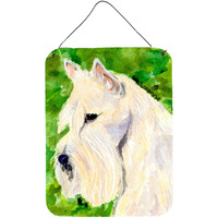 "Caroline's Treasures SS8791DS1216 Scottish Terrier Aluminium Metal Wall or Door Hanging Prints, 16"" x 12"", Multicolor"