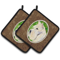 "Caroline's Treasures Scottish Terrier Pair of Pot Holders SS8791PTHD, 7.5HX7.5W, Multicolor"