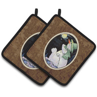 "Caroline's Treasures Snowman with Westie Pair of Pot Holders SS8797PTHD, 7.5HX7.5W, Multicolor"