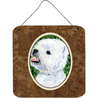 "Caroline's Treasures SS8802DS66 Westie Aluminum Metal Wall or Door Hanging Prints, 6 x 6"", Multicolor"