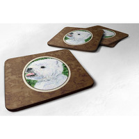 "Caroline's Treasures SS8802FC Westie Foam Coasters (Set of 4), 3.5"" H x 3.5"" W, Multicolor"