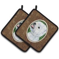 "Caroline's Treasures Westie Pair of Pot Holders SS8802PTHD, 7.5HX7.5W, Multicolor"