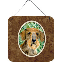 "Caroline's Treasures SS8806DS66 Dachshund Aluminum Metal Wall or Door Hanging Prints, 6 x 6"", Multicolor"