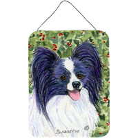 "Caroline's Treasures SS8811DS1216 Papillon Aluminium Metal Wall or Door Hanging Prints, 16"" x 12"", Multicolor"