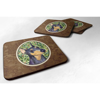 "Caroline's Treasures SS8812FC Doberman Foam Coasters (Set of 4), 3.5"" H x 3.5"" W, Multicolor"