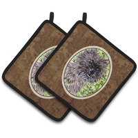 "Caroline's Treasures Cairn Terrier Pair of Pot Holders SS8815PTHD, 7.5HX7.5W, Multicolor"