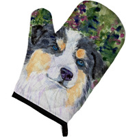 "Caroline's Treasures SS8821OVMT Australian Shepherd Oven Mitt, 12"" by 8.5"", Multicolor"
