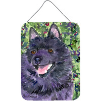 "Caroline's Treasures SS8822DS1216 Schipperke Aluminium Metal Wall or Door Hanging Prints, 16"" x 12"", Multicolor"