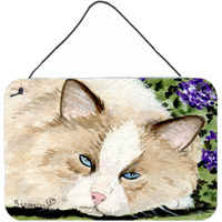 "Caroline's Treasures SS8825DS812 Cat Indoor Aluminum Metal Wall or Door Hanging Prints, 8 x 12"", Multicolor"