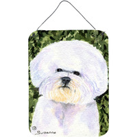 "Caroline's Treasures SS8829DS1216 Bichon Frise Aluminium Metal Wall or Door Hanging Prints, 16"" x 12"", Multicolor"