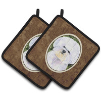 "Caroline's Treasures Bichon Frise Pair of Pot Holders SS8829PTHD, 7.5HX7.5W, Multicolor"