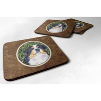 "Caroline's Treasures SS8830FC Bernese Mountain Dog Foam Coasters (Set of 4), 3.5"" H x 3.5"" W, Multicolor"
