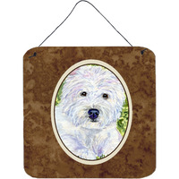 "Caroline's Treasures SS8835DS66 Westie Aluminum Metal Wall or Door Hanging Prints, 6 x 6"", Multicolor"